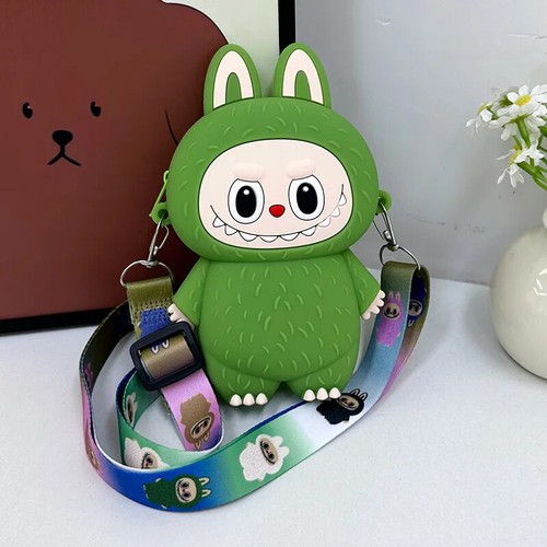 Labubu Cartoon Silicone Coin Purse Kids Crossbody Bag Cute Travel Accessories. - Picture 6 of 33