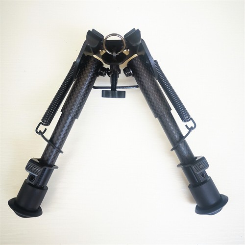 6" 9"13" Carbon Fiber Foldable Adjustable Spring Return Hunting Rifle Bipod - Picture 2 of 17