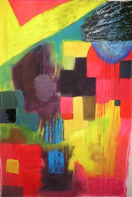 ABSTRAKTE KUNST GEOMETRIE NIGEL WASSER GROSSFORMATIG UNGEDEHNT LEINWAND GEMÄLDE