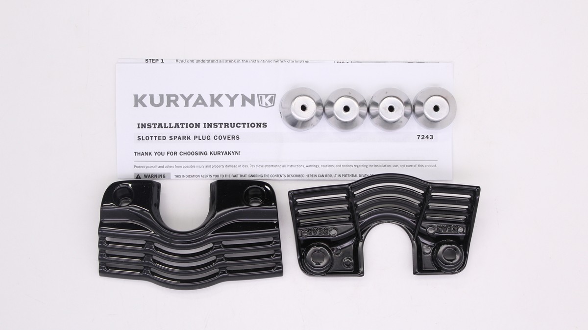 Kuryakyn Gloss Black Slotted Head Bolt Covers Part Number - 7243