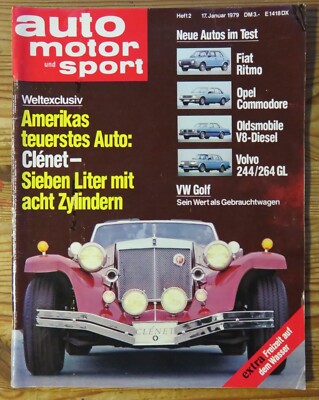 AMS 02/79 Test: Volvo 244/264 GL, Opel Commodore,Fiat Ritmo,Oldsmobile V8 Diesel