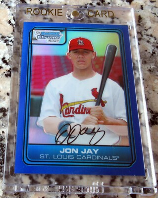 JON JAY 2006 Bowman Chrome Blue Refractor /199 SP 1st Rookie Card RC 2011 Champs