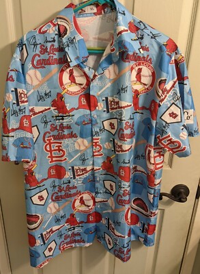 St Louis Cardinals Button Up Shirt Extra Large Adult Blue Baseball MLB Mens XL | eBay St Louis Cardinals Button Up Shirt Extra Large Adult Blue Baseball MLB Mens XL | eBay