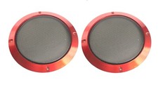 6.5" Speaker Covers Grill For Car Audio DJ PA Speaker Red ABS Frame  Metal Mesh