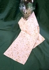 VTG Blue Brown Paisley 1980's Retro Fashion Cravat Scarf Rectangle Polyester