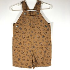 Carter's Bib Shorts Boy's 18 months Brown Dinosaur Overall
