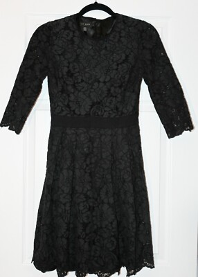 Ted Baker black lace dress NWOT SZ1 fits for US 4 | eBay