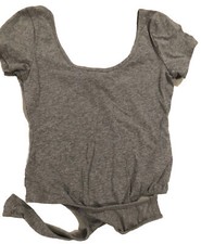 BODYSUIT NEW GRAY ROUND NECK SNAP CLOSER SOFT COZY LIGHTWEIGHT GORGEOUSNESSES
