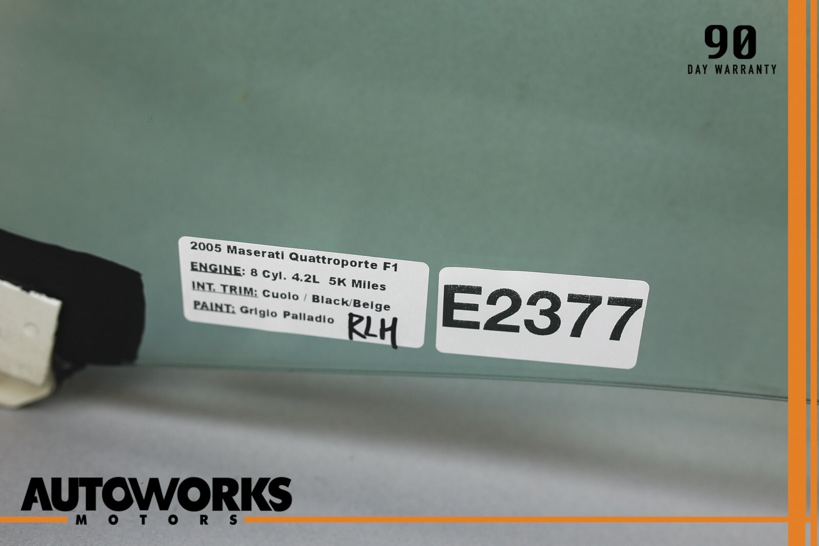 03-13 Maserati Quattroporte M139 Rear Left Driver Side Door Window Glass OEM