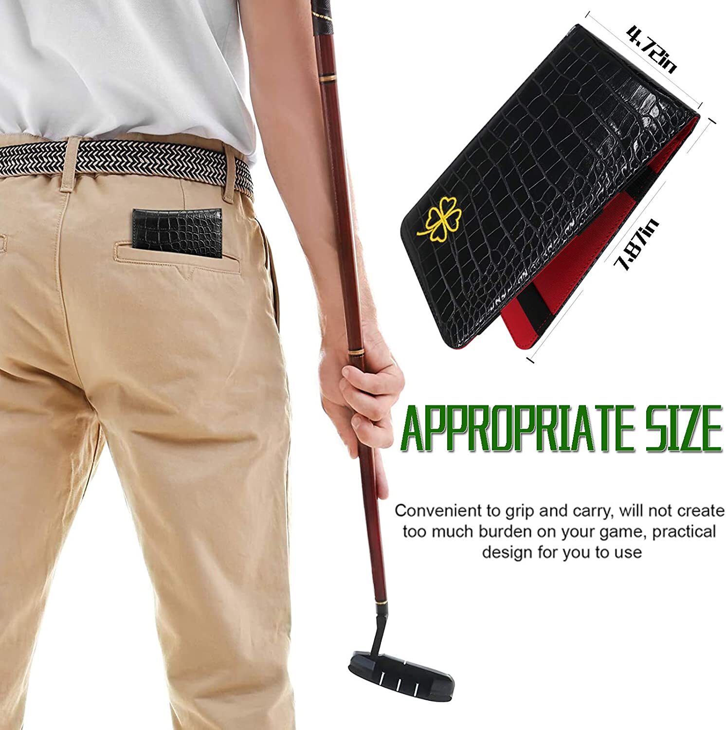 Golf Scorecard Holder PU Leather Yardage Book US Stock Callaway