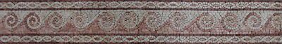 Wavy Frame Twisted Rope Border Art Design Marble Mosaic