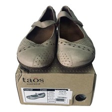 Taos Unstep Sand Leather Mary Jane Shoes Womens Size 8-8.5 Worn Twice 149