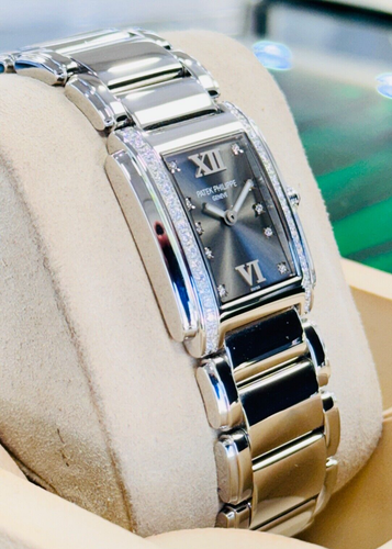 Patek Philippe Twenty 4 Gris Cadran 4910/10A-010 Acier Diamant Femmes Montre - Photo 2 sur 8