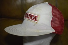 Vintage 70s BAMA Trucker Cap Hat Snapback mesh Camo Ebsco Outdoors