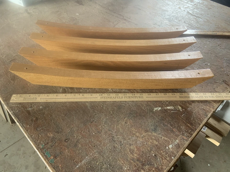 4 винтажных дубовых брекета для столешницы длиной 23 дюйма - Изображение 2 из 4