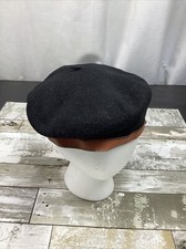 Vintage , Antique Black Boina Wool Beret Hat, Army 