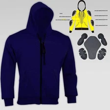 Motorbike Hoodies for Men’s CE Armour Protection Lined With Kevlar Fleece Hoodie