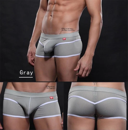 NUEVO Hombre Calzoncillos Boxer Malla Seda Hielo Transpirables Calzoncillos Ropa Interior Sin Costuras - Imagen 13 de 19