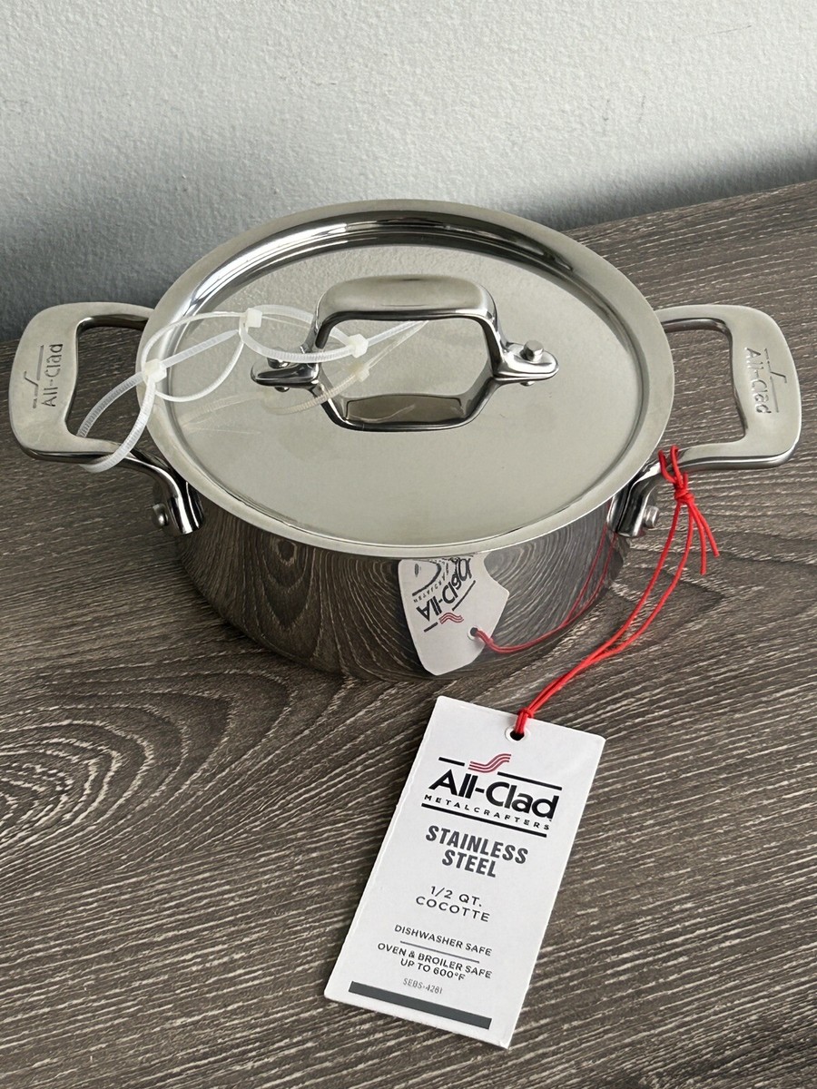 All-Clad Stainless Steel 1/2 Quart Cocotte Mini Pot with Lid | eBay