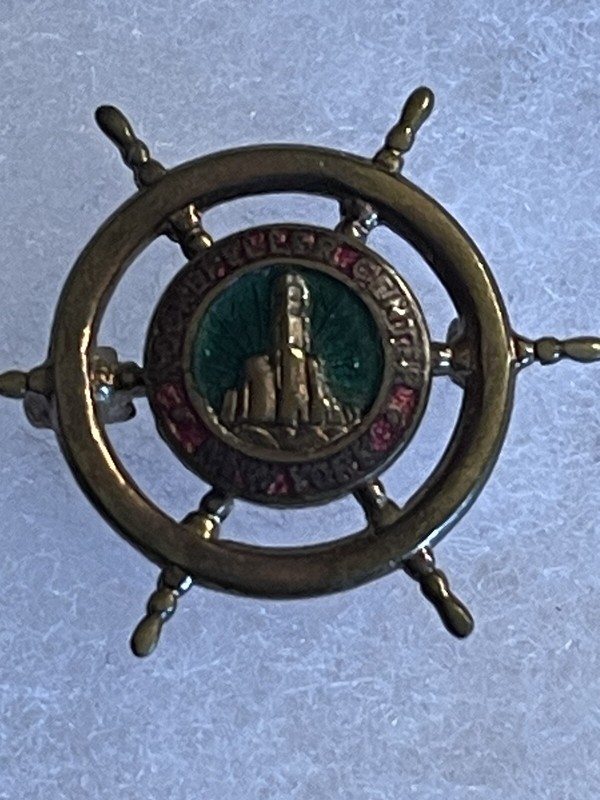 Vtg Rockefeller Center, Ship Wheel Pin Rare,1950’