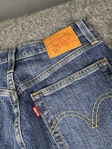 Levis Womens 501 S Jeans 25 Blue Big E Denim Button Fly - Picture 4 of 16
