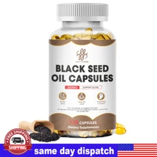 Black Seed Oil Capsules 200mg 120 Softgels - Cold Pressed Black Cumin Seed Oil