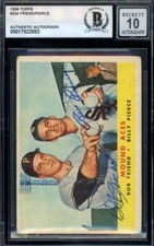 Bob Friend Billy Pierce Gem Mint 10 Beckett BAS Signed 1958 Topps Mound Aces 