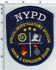 Police Special Investigations Division - Arson & Explosion Squad