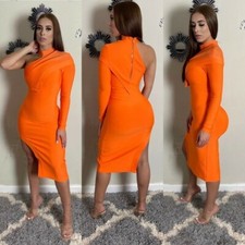 Lux Bandage Dress (Medium) Orange Fashion Dress