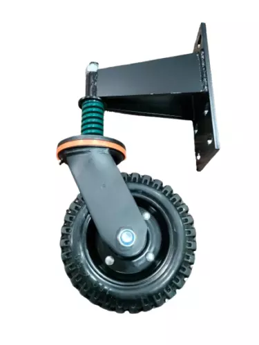 Double Gates Rotation Spring Loaded HEAVY DUTY Casters 2x Gate Wheels Swing - Picture 3 of 17