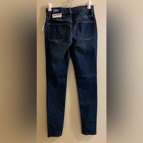 Old Navy Jeans Girl’s Size 12 High Rise Distressed Rockstar Jeggings Jeans-New - Picture 2 of 11