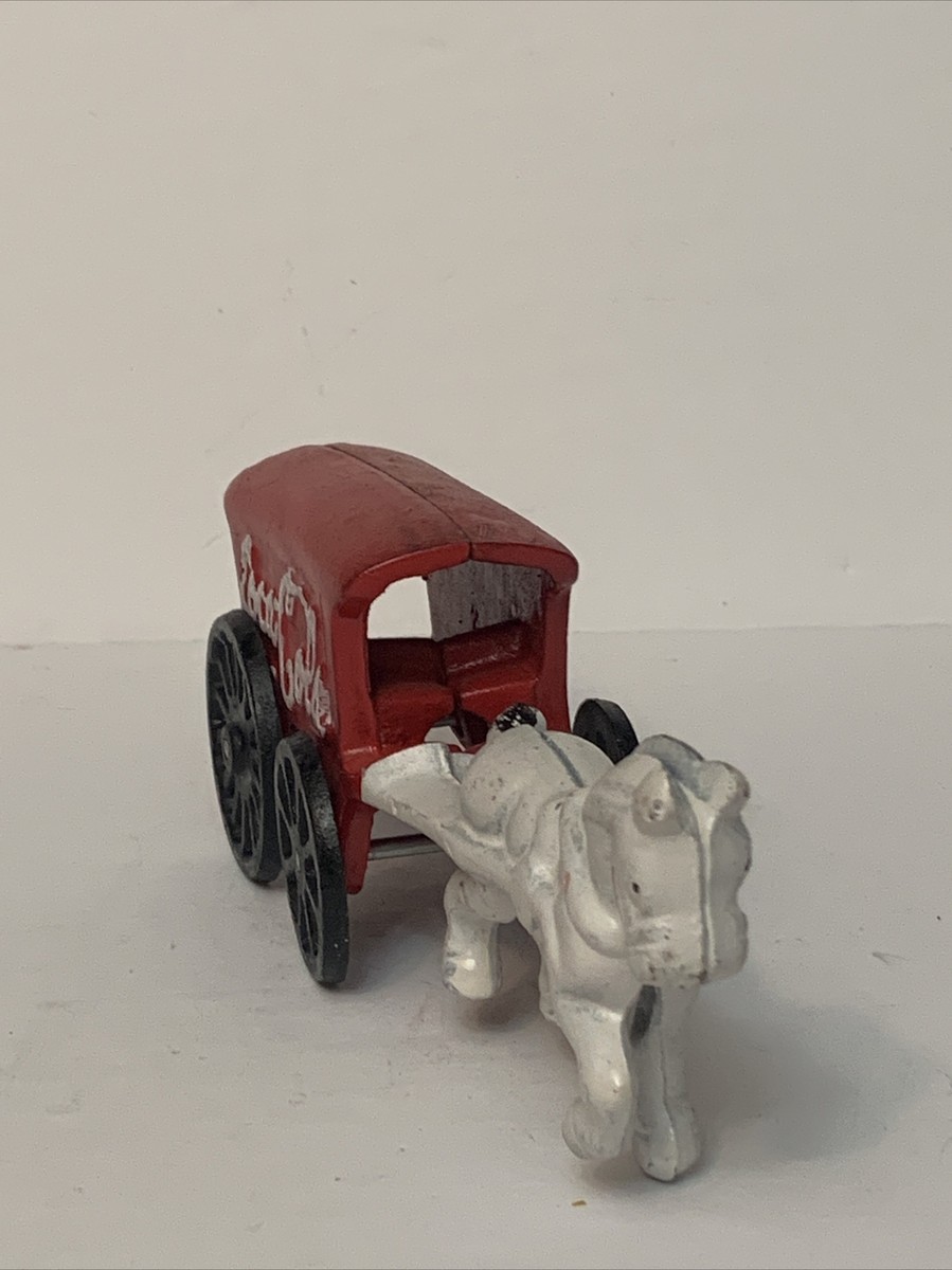 VINTAGE COCA COLA CAST IRON HORSE AND WAGON. VINTAGE COCA COLA
