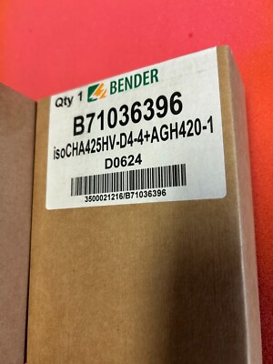 New - Bender IsoCHA425HV-D4-4  & AGH420-1 Isolation Monitoring / Coupling Device