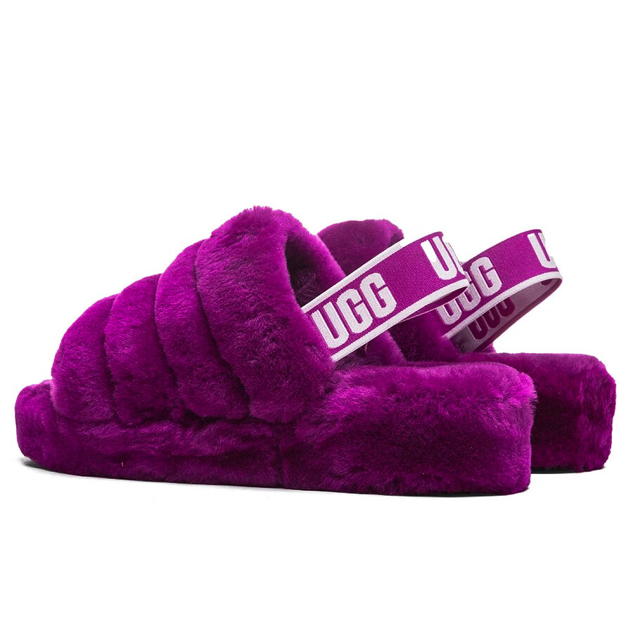 Women's UGG Brand Fluff Yeah Slide Soft Comfy Shoes Slipper Sandals  Berrylicious | eBay