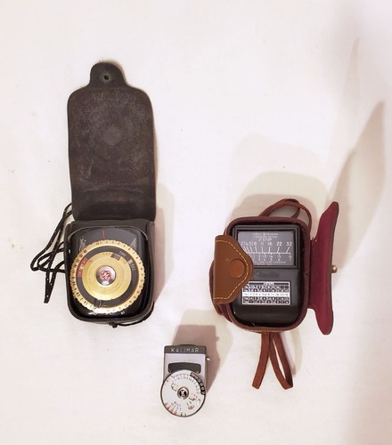 Lotto di 3 misuratori di esposizione vintage: Weston 853, General Electric GE PR-1, Kalimar - Foto 1 di 12