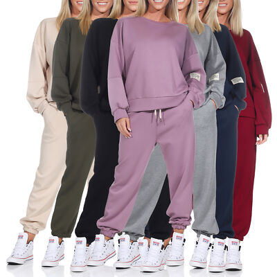 Sweatshirt Jogginganzug 44 Jogginganzug Damen Kapuze Training Set