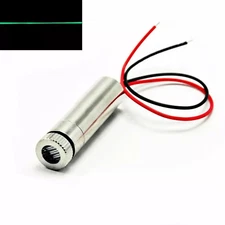 Focusable Line 515nm 520nm 5mW Green Laser Diode Module Driver in 3-5V 12x45mm