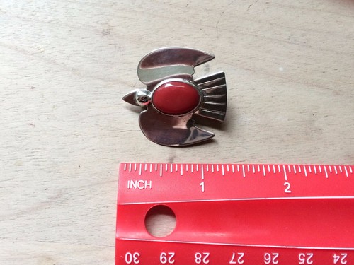 Vintage Mexico Sterling Silver .925 Modernist Dove Brooch Pin - Picture 4 of 5