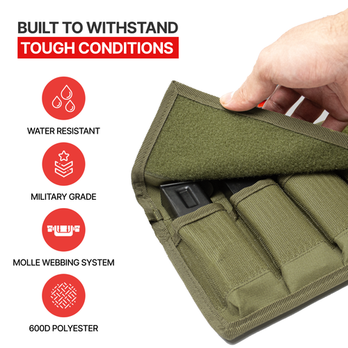 Orca Tactical Molle Pistola Pistola Pistola Caricatore Pouch Pila Singola o Doppia - Foto 15 di 18