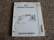 Gehl 603 Compact Excavator Factory Parts Catalog Manual