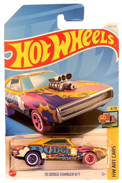 Hot Wheels '70 Dodge Charger R/T Art 4/10 2024 108/250 1:64 Modellauto Spielzeug-image