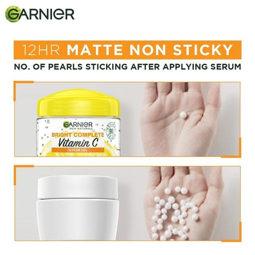 Garnier Brightening Bright Complete Vitamin C Moisturiser, Serum Gel , 45g - Picture 5 of 5