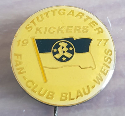 Anstecknadel Abzeichen Stuttgarter Kickers 1977 Fan Club Blau - Weiss