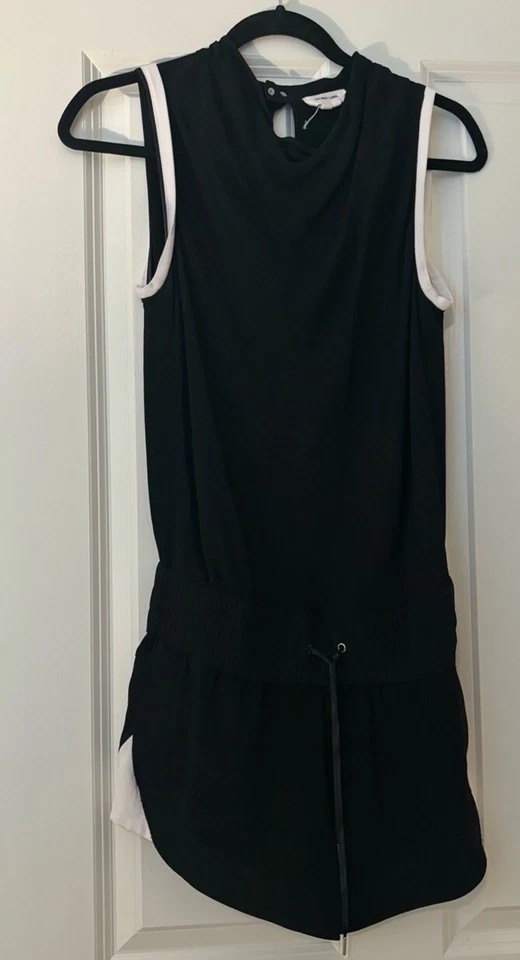 Mameluco Helmut Lang Tolson Blanco y Negro Talla 0 - Pantalones Cortos Mujer Mameluco Elegante XS Foto 3 de 4