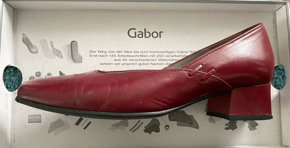 Ladies burgundy court shoes by Gabor in size 5 eBay