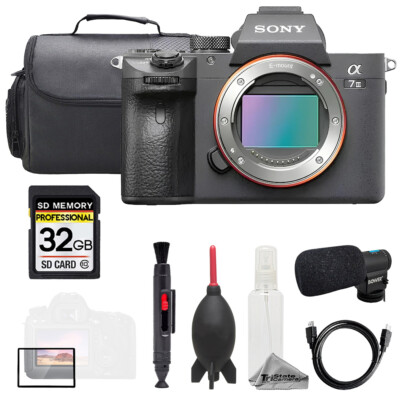 Sony Alpha a7 III (Body) + Mic + 32GB + Bag+ Screen Protector- Basic Kit