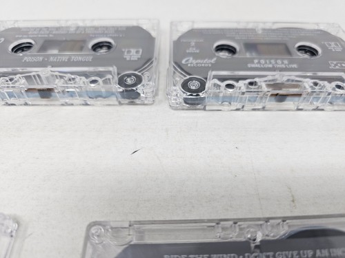 POISON- 5 Cassette Lot 3 Studio 1 Live 1 Single Capitol Records Pre-owned - Picture 5 of 24