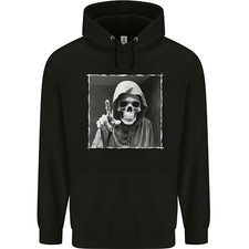 Image of Grim Reaper Skull Mens 80% Cotton Hoodie