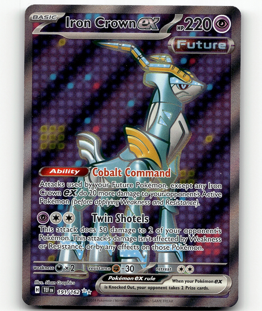 Iron Crown ex Pokemon • Ultra Rare • 191/162 Temporal Forces Iron Crown ex Pokemon • Ultra Rare • 191/162 Temporal Forces