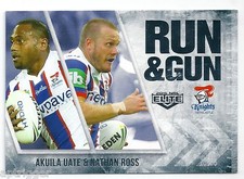 2016 NRL Elite Run & Gun (RG 15 / 32) Akuila UATE / Nathan ROSS Knights